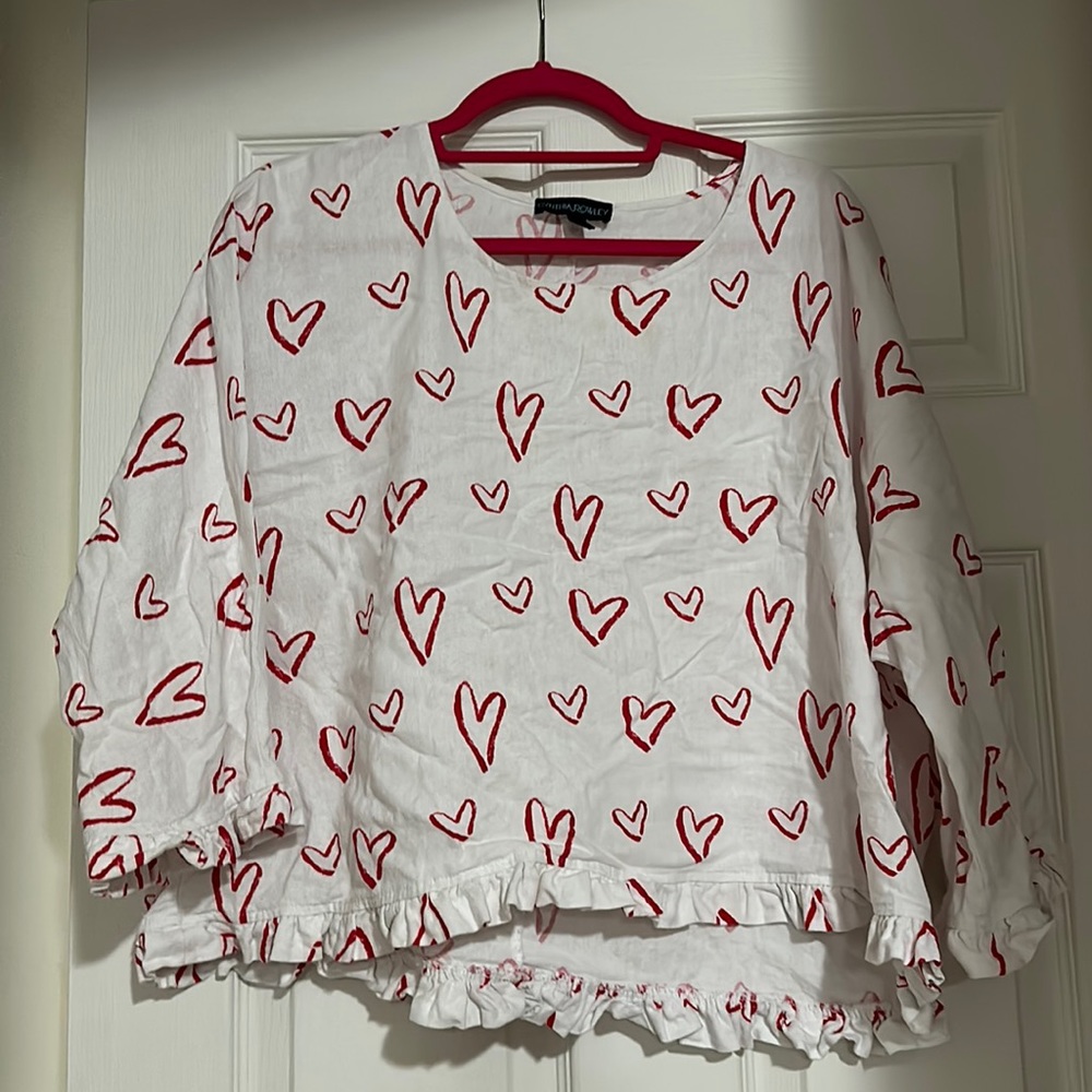 Cynthia rowley heart top size small